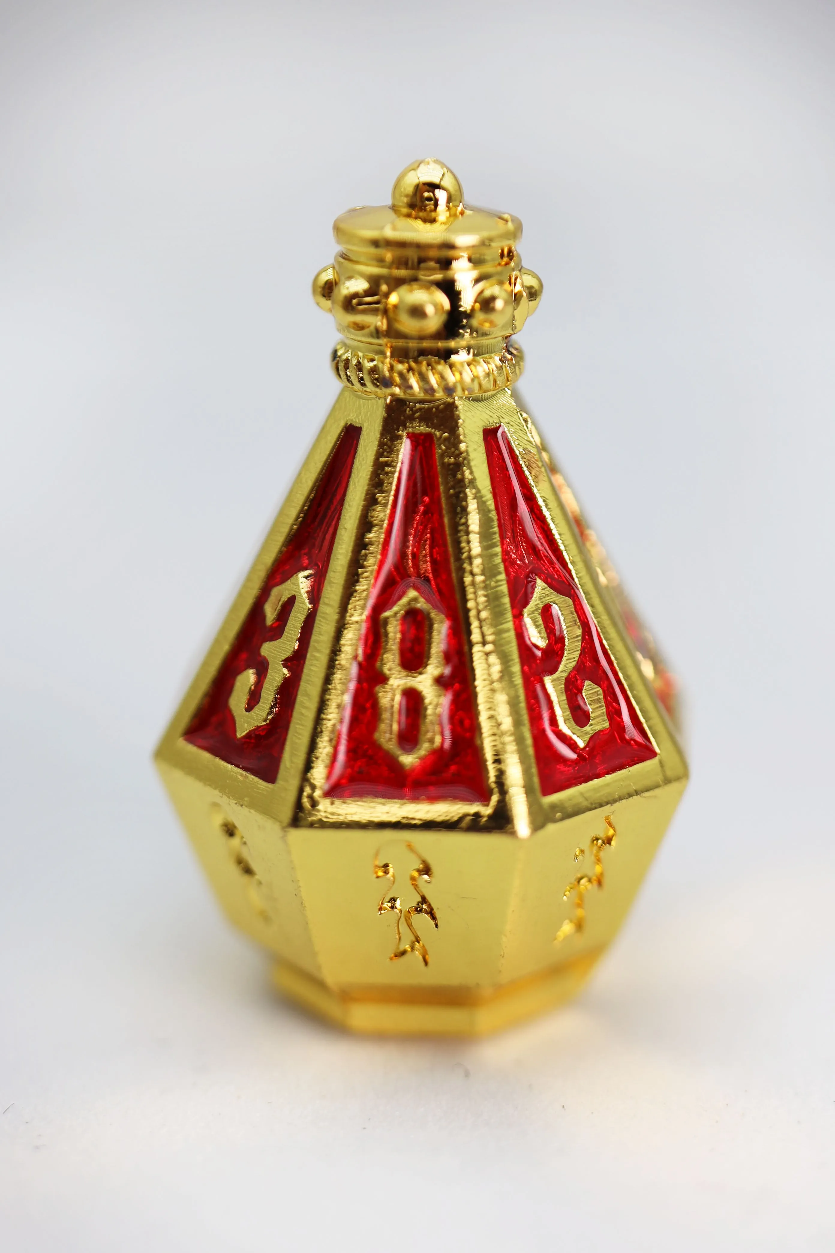 Moonlit Lantern: Golden Starfire - Metal RPG Dice Set