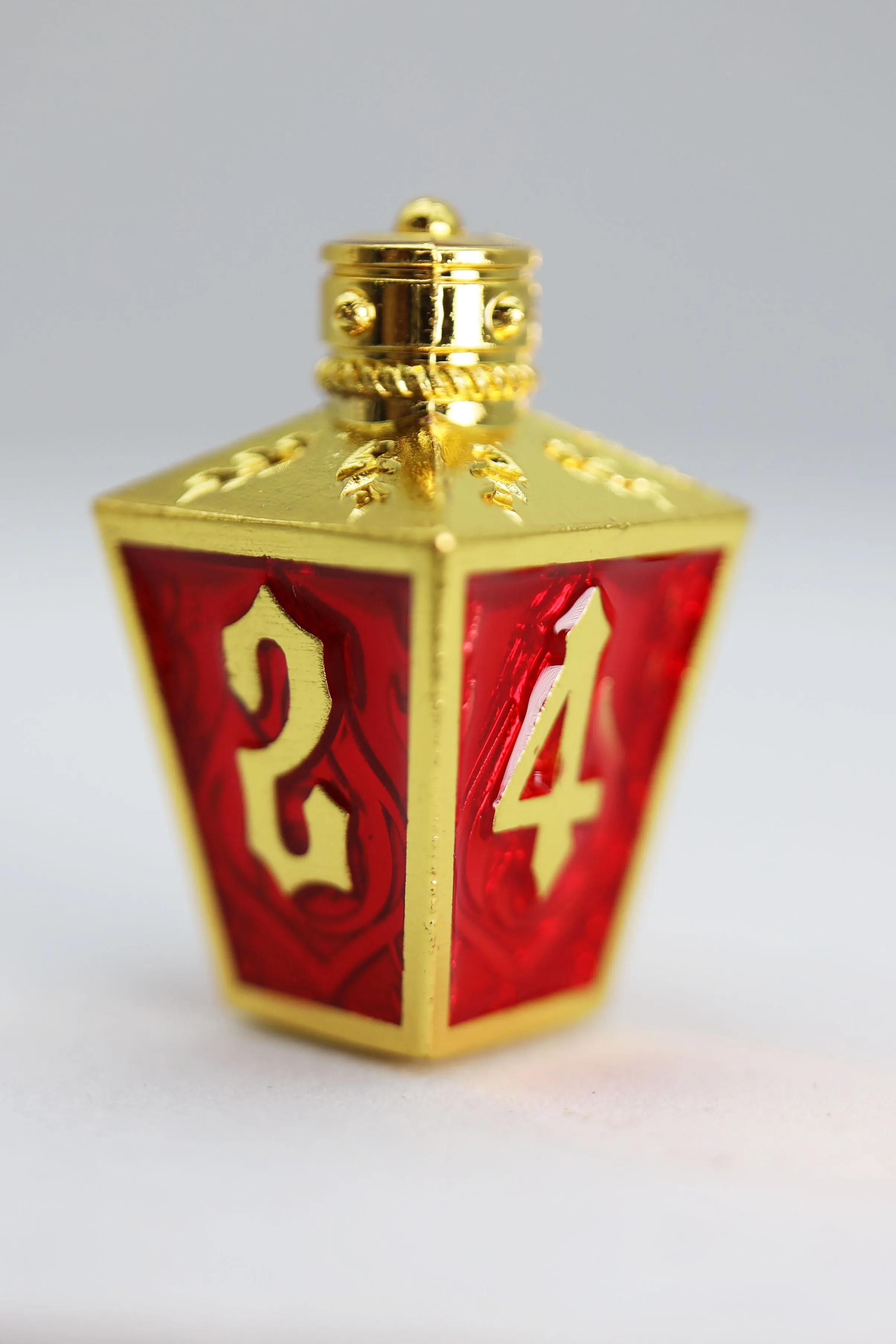 Moonlit Lantern: Golden Starfire - Metal RPG Dice Set