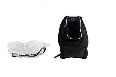 MOTORCYCL TEXTILE MGANETIC TANK BAG W/CLEAR WINDOW FOR GPS W/RAIN COVER INCLUDED