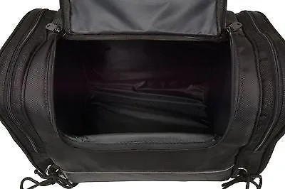 MOTORCYCLE NYLON RACK SISSY T BAR BAG TRAVEL PLAIN LUGGAGE NEW BLACK