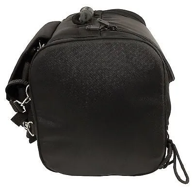 MOTORCYCLE NYLON RACK SISSY T BAR BAG TRAVEL PLAIN LUGGAGE NEW BLACK