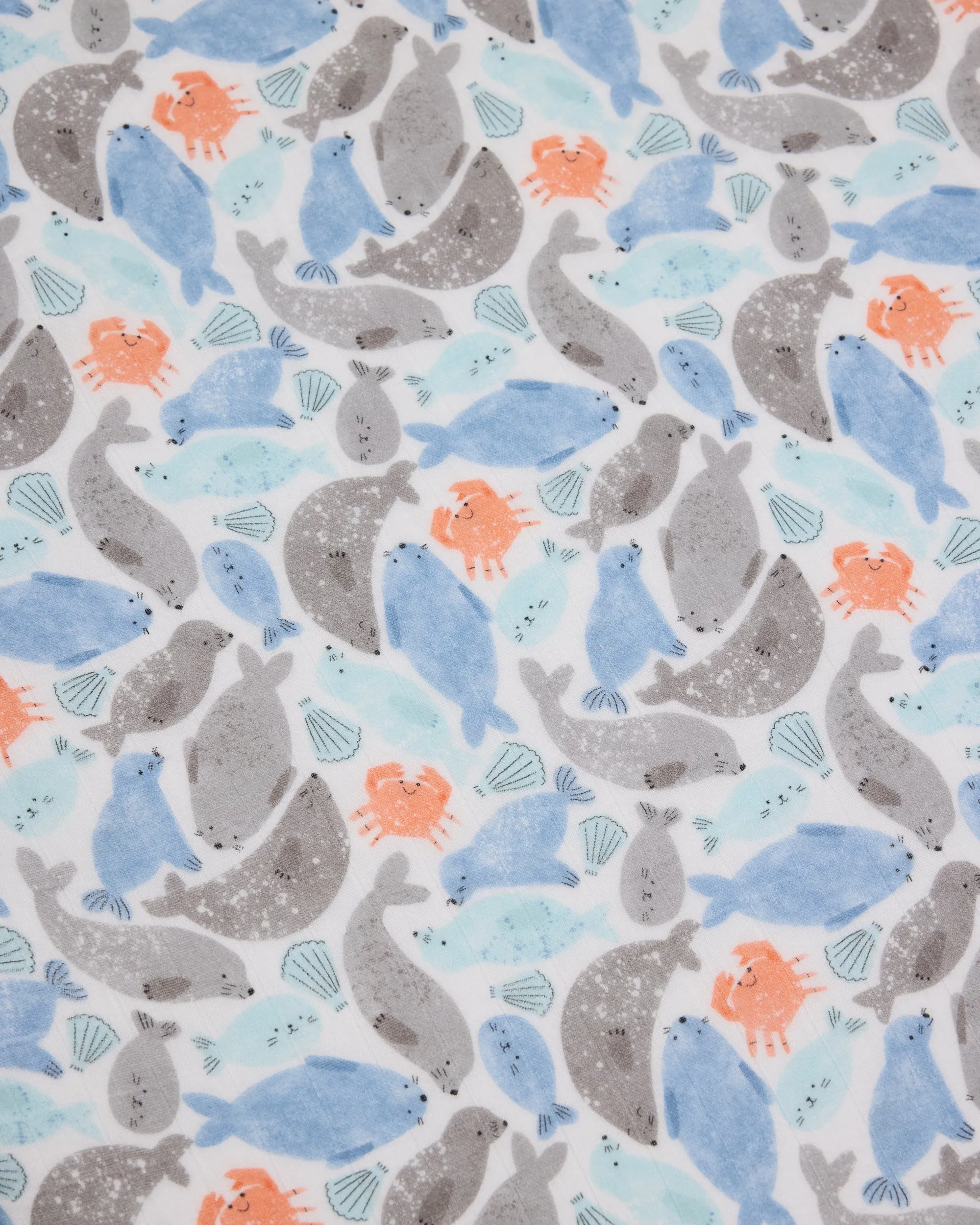 Muslin Fitted Crib Sheet - Silly Seals