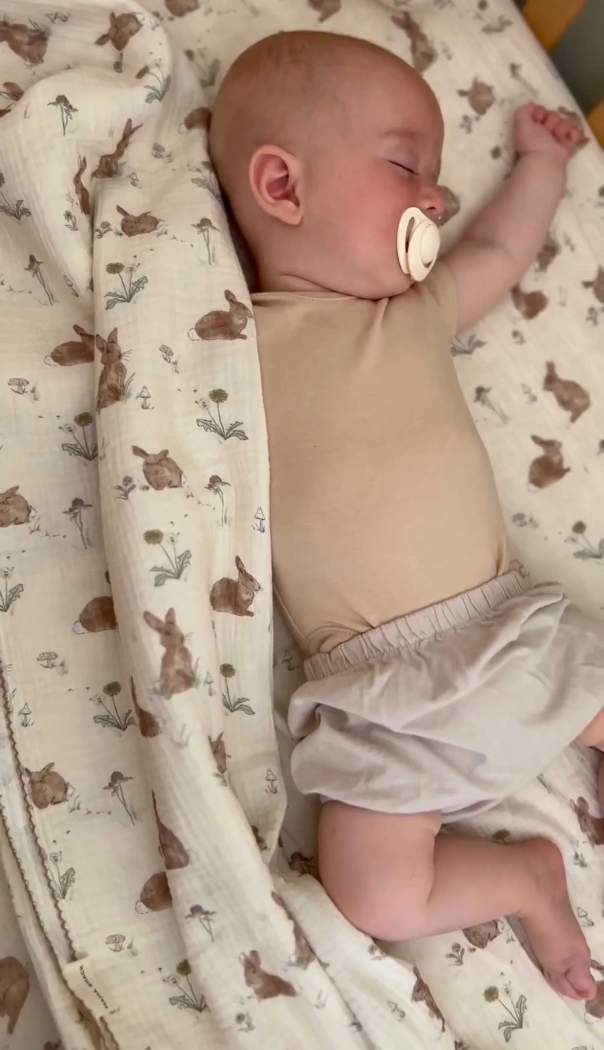 Muslin Swaddle Blanket - Bunnies