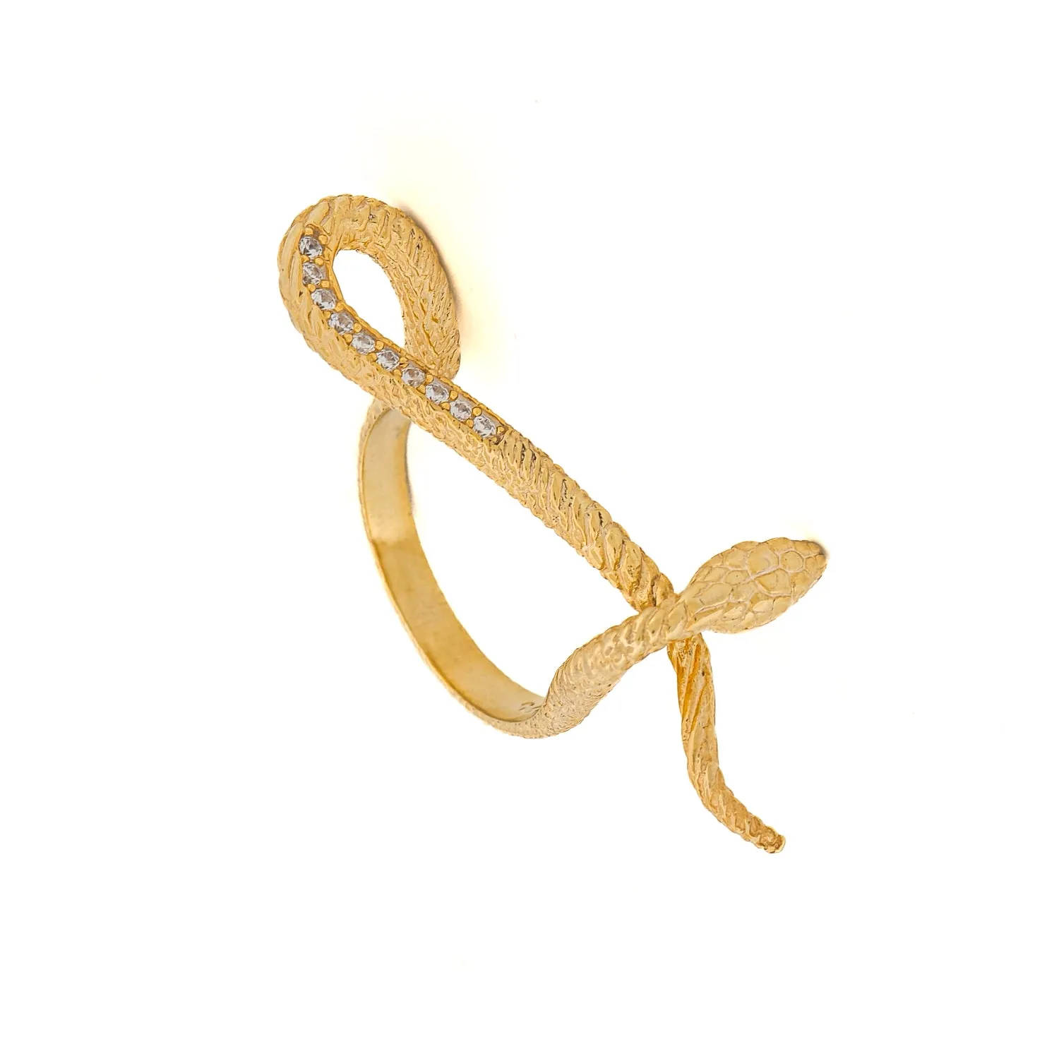 Mythology Snake Gold Vermeil & Diamond Design Ring