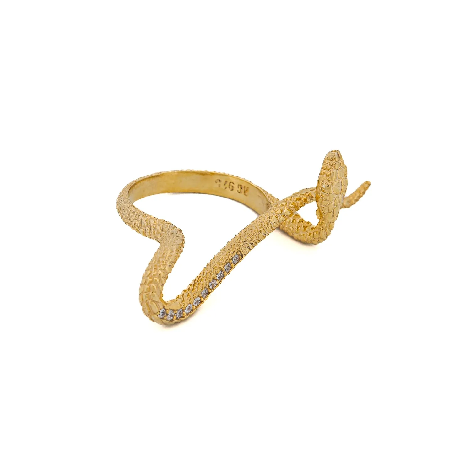 Mythology Snake Gold Vermeil & Diamond Design Ring
