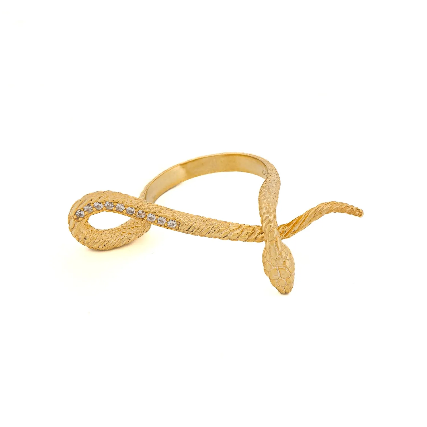Mythology Snake Gold Vermeil & Diamond Design Ring