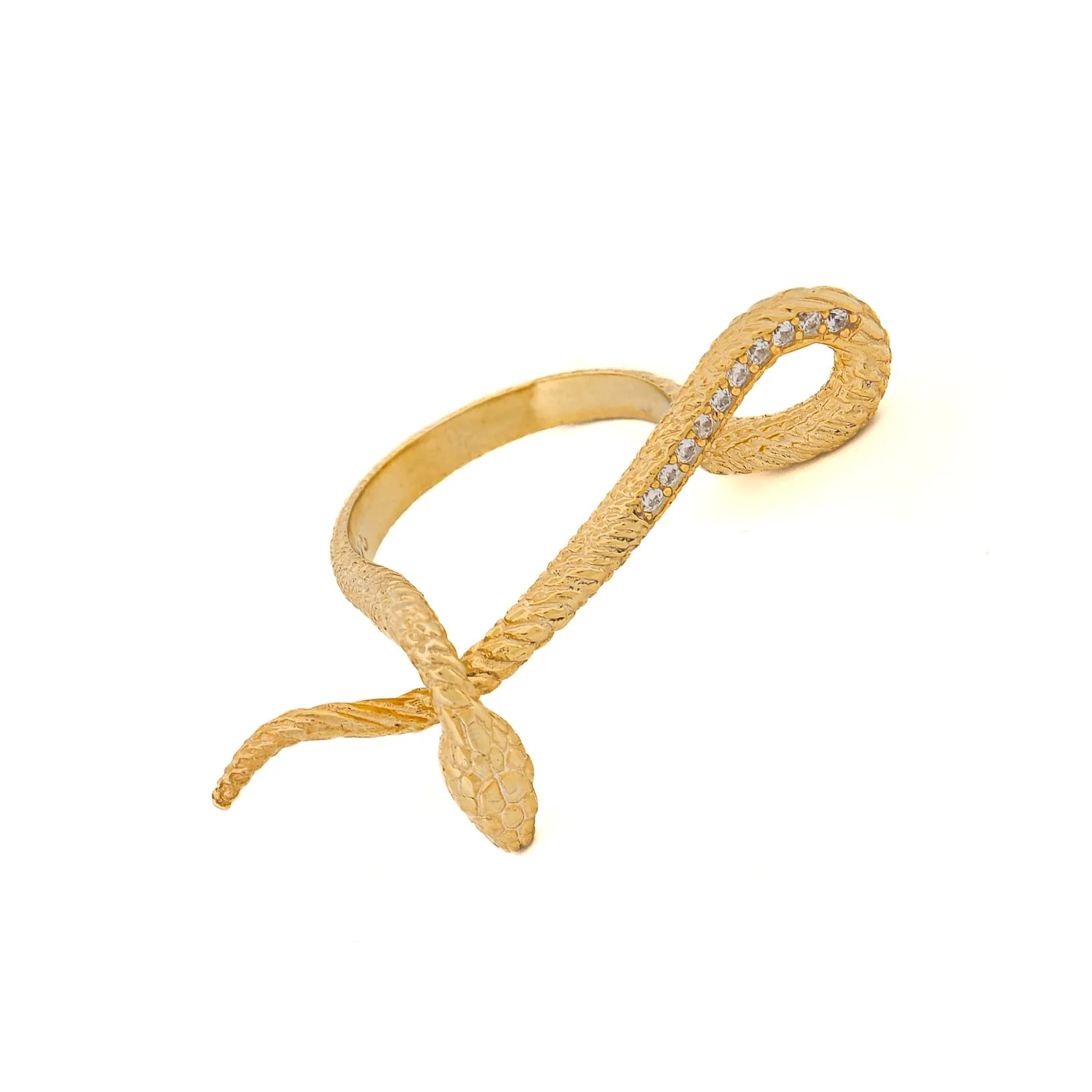 Mythology Snake Gold Vermeil & Diamond Design Ring