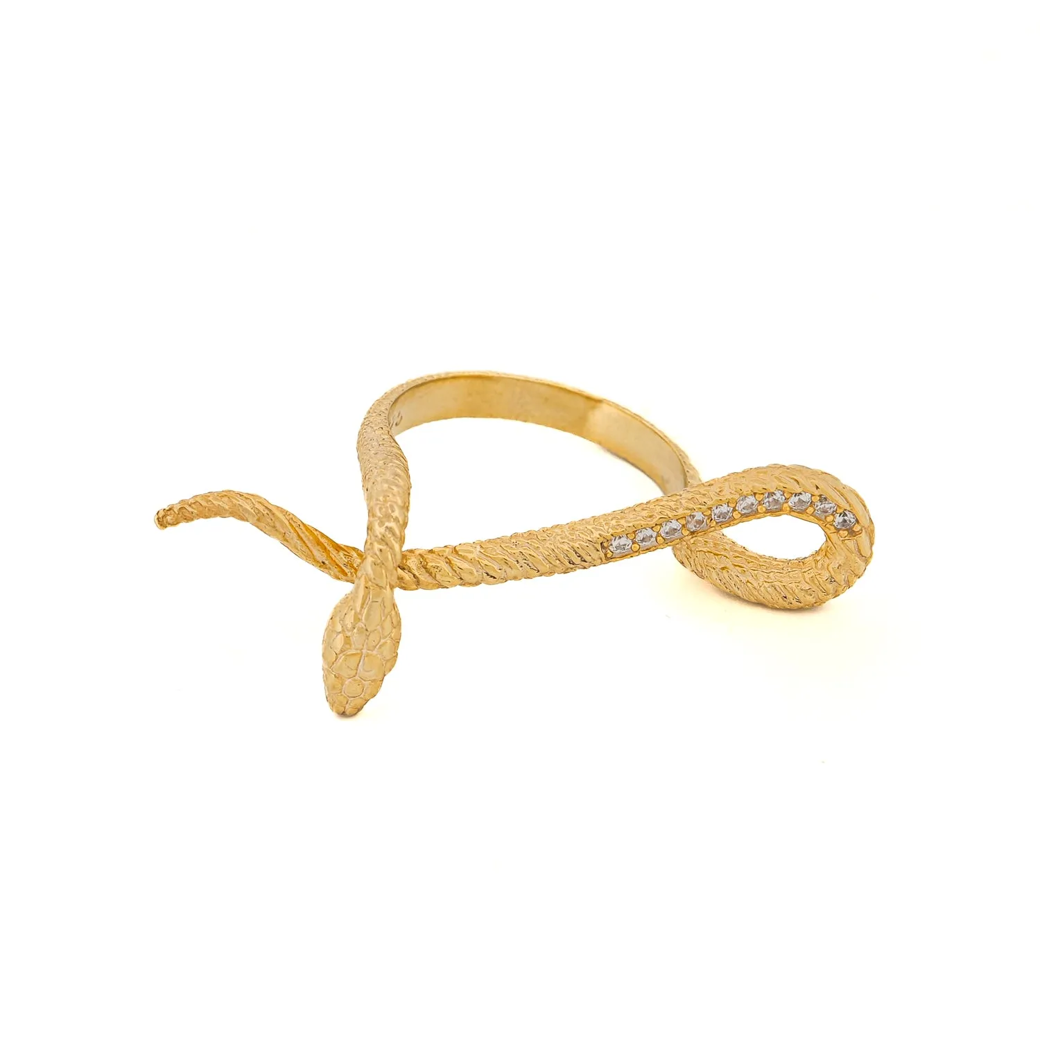 Mythology Snake Gold Vermeil & Diamond Design Ring