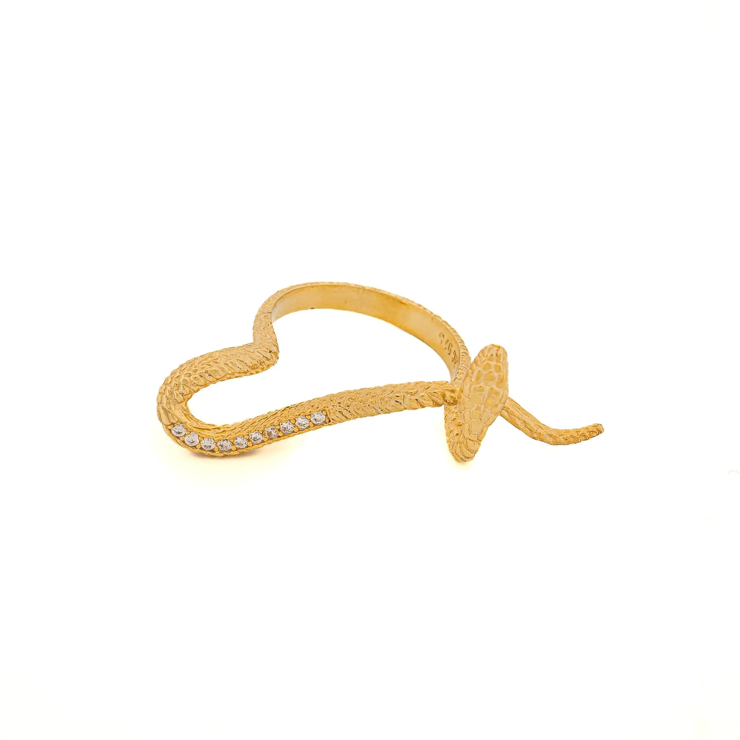 Mythology Snake Gold Vermeil & Diamond Design Ring