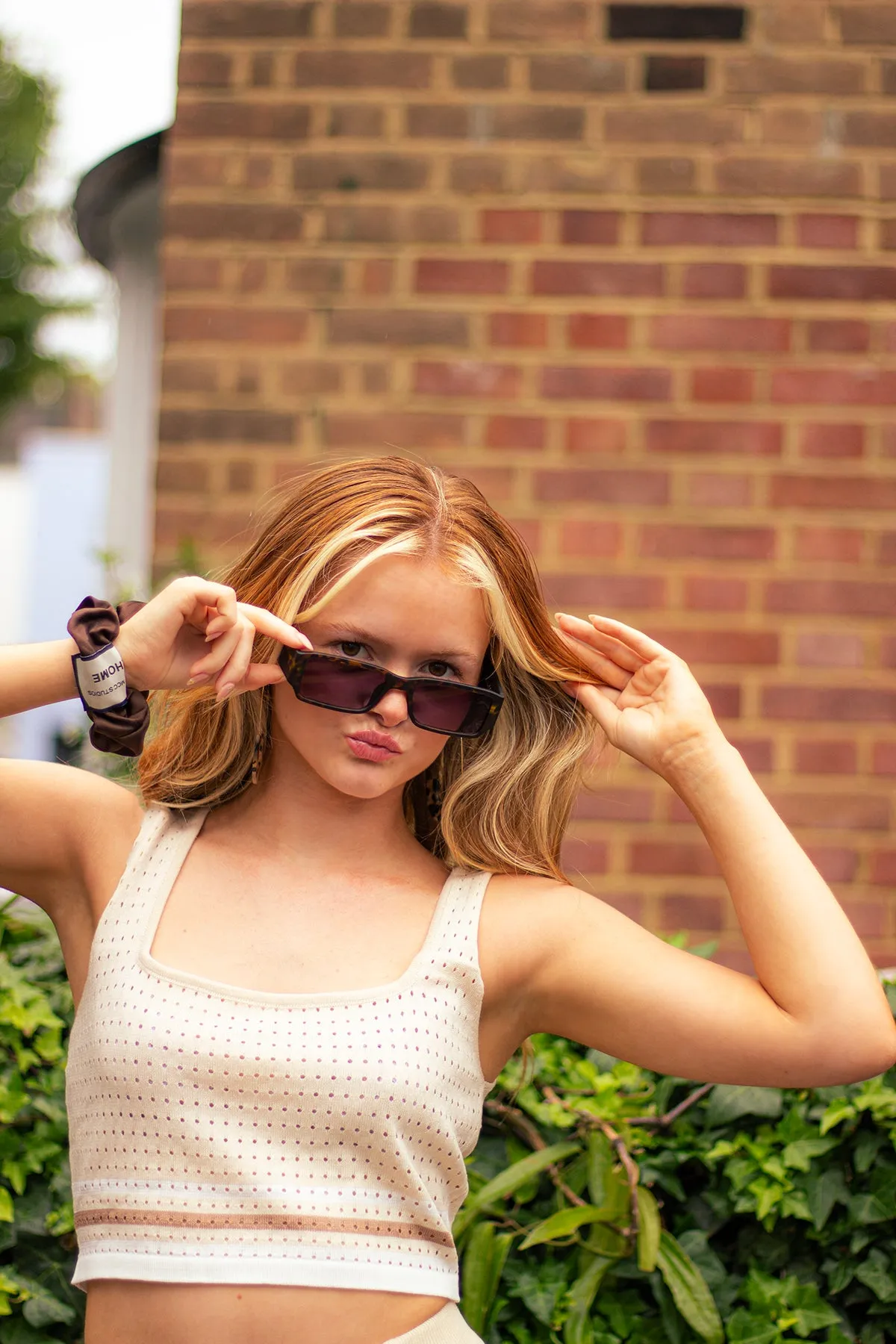 Narrow Blocky Rectangle Sunglasses
