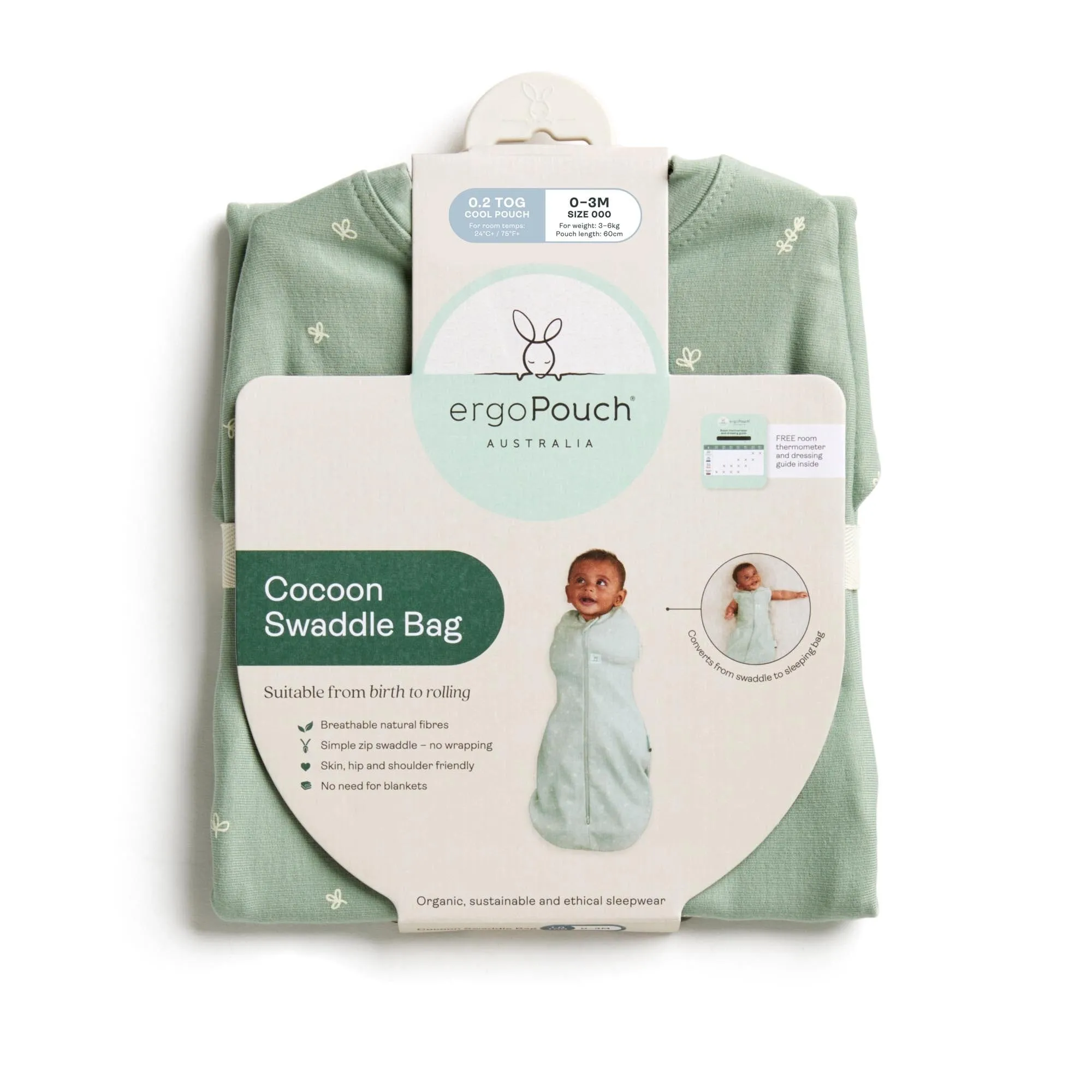 Organic All Year Cocoon Swaddle Sleeping Bag - Critters