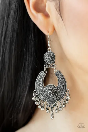 Paparazzi Sunny Chimes Earrings Silver