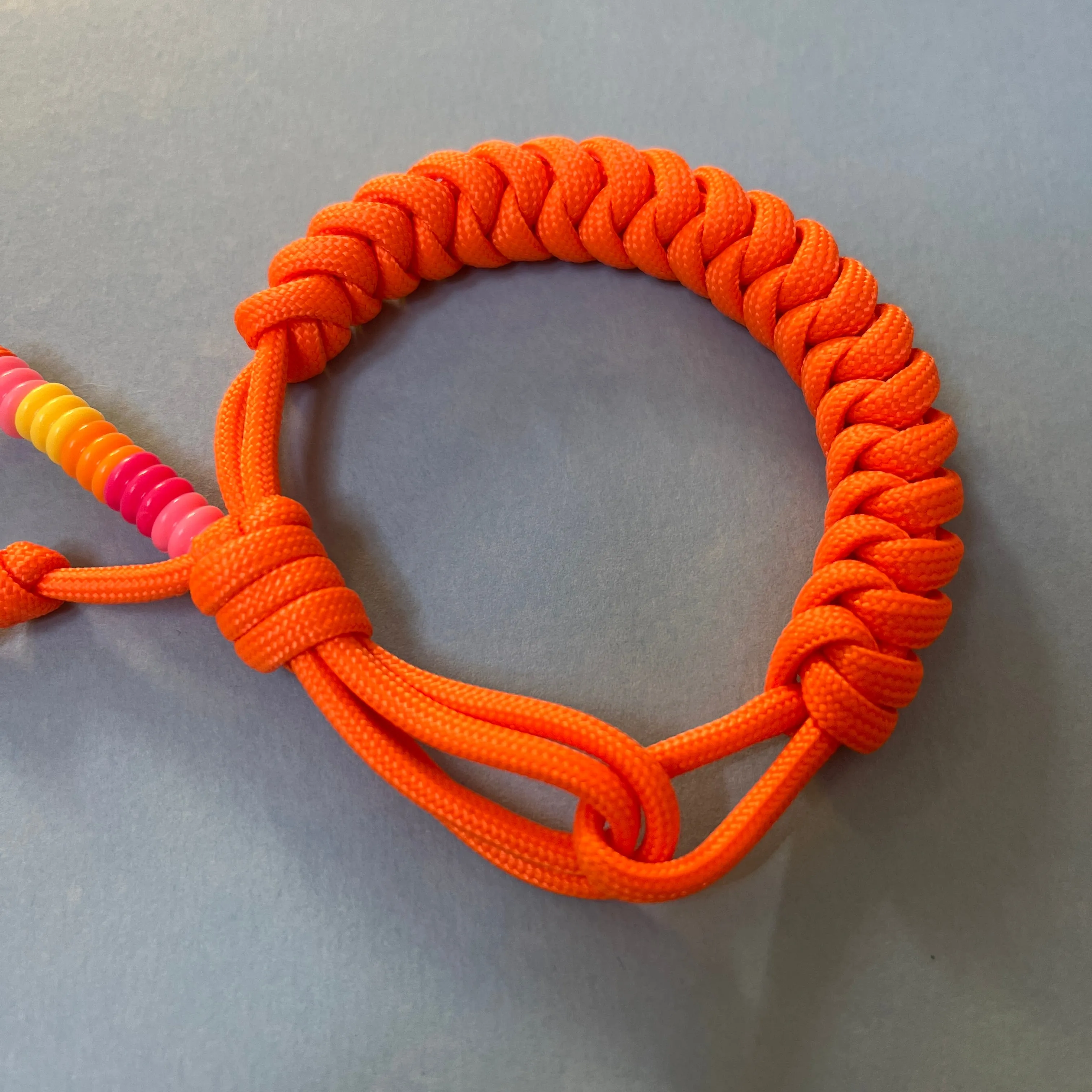 Para cord snake friendship bracelet orange
