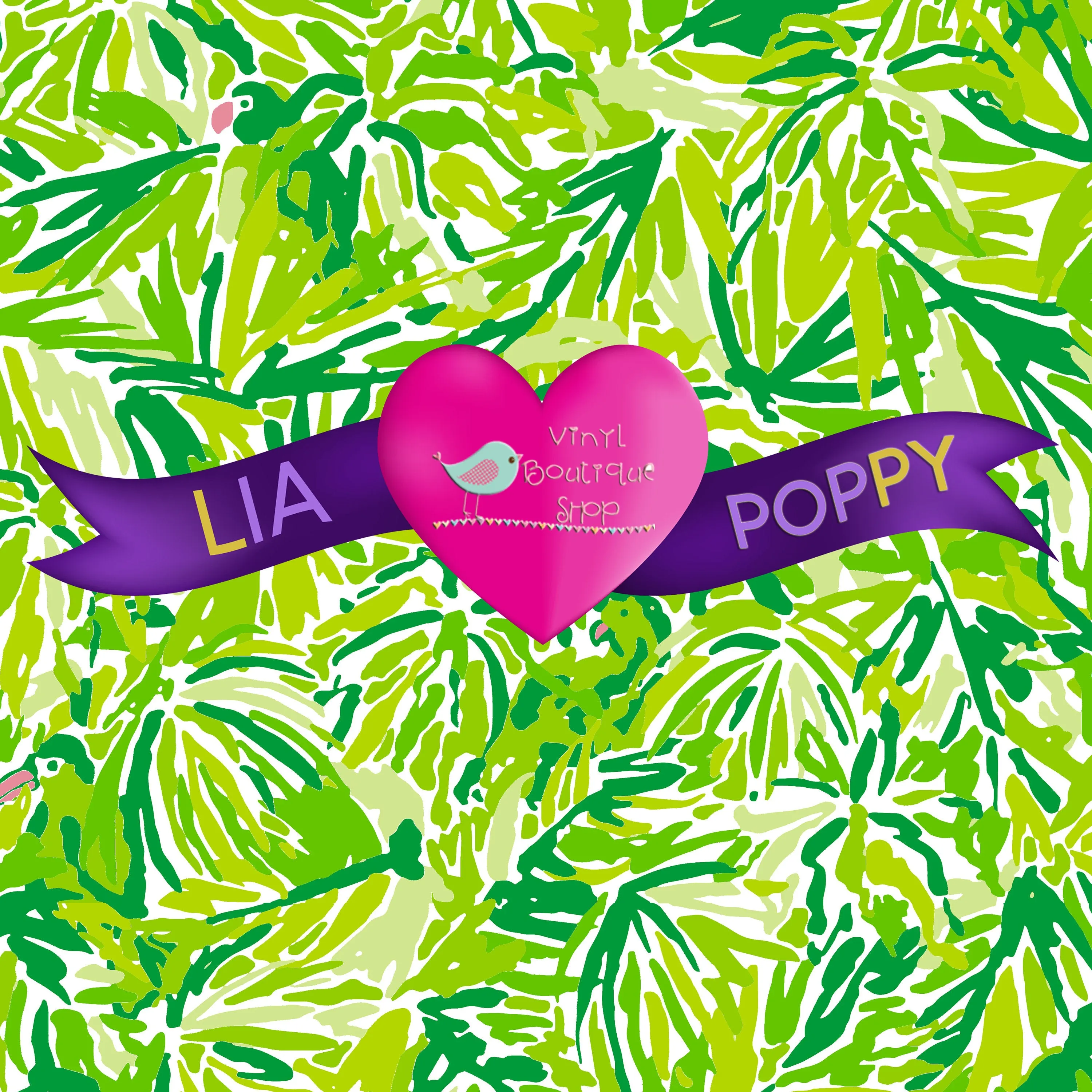 Pattern Lia Poppy Vinyl Sheet LPY-163