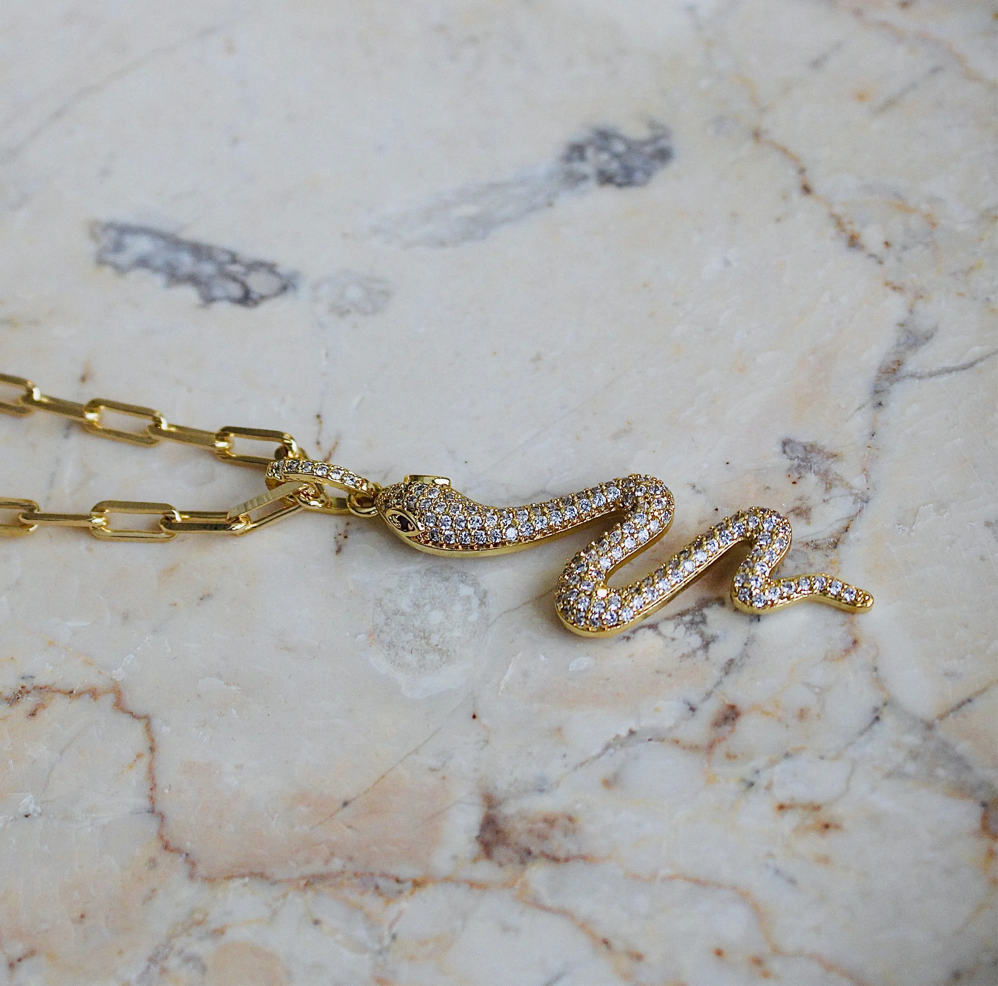 Pave Snake Chain