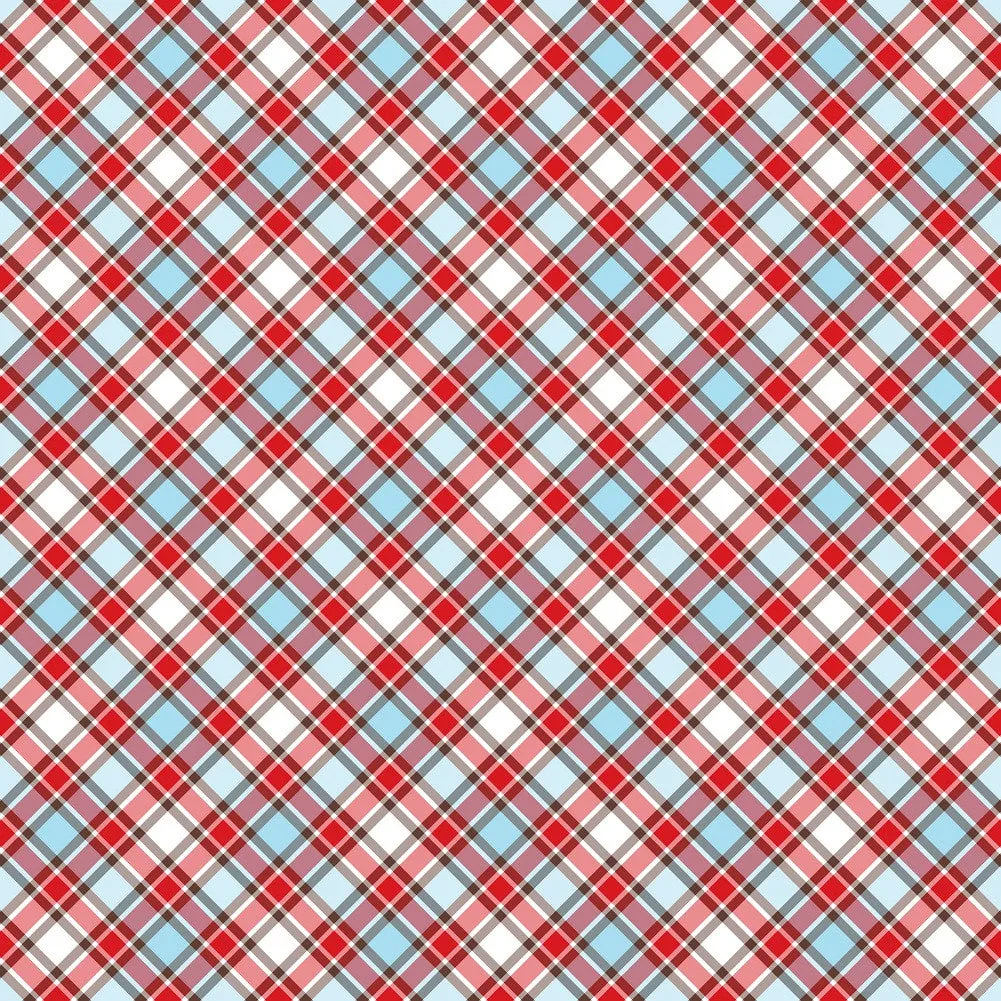 Plaid Pattern Adhesive Vinyl Sheet 1