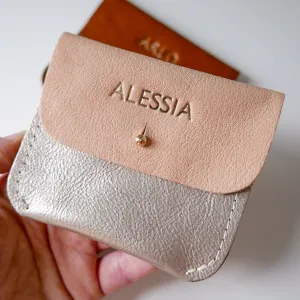 PLATINUM   NATURAL COIN/CARD PURSE