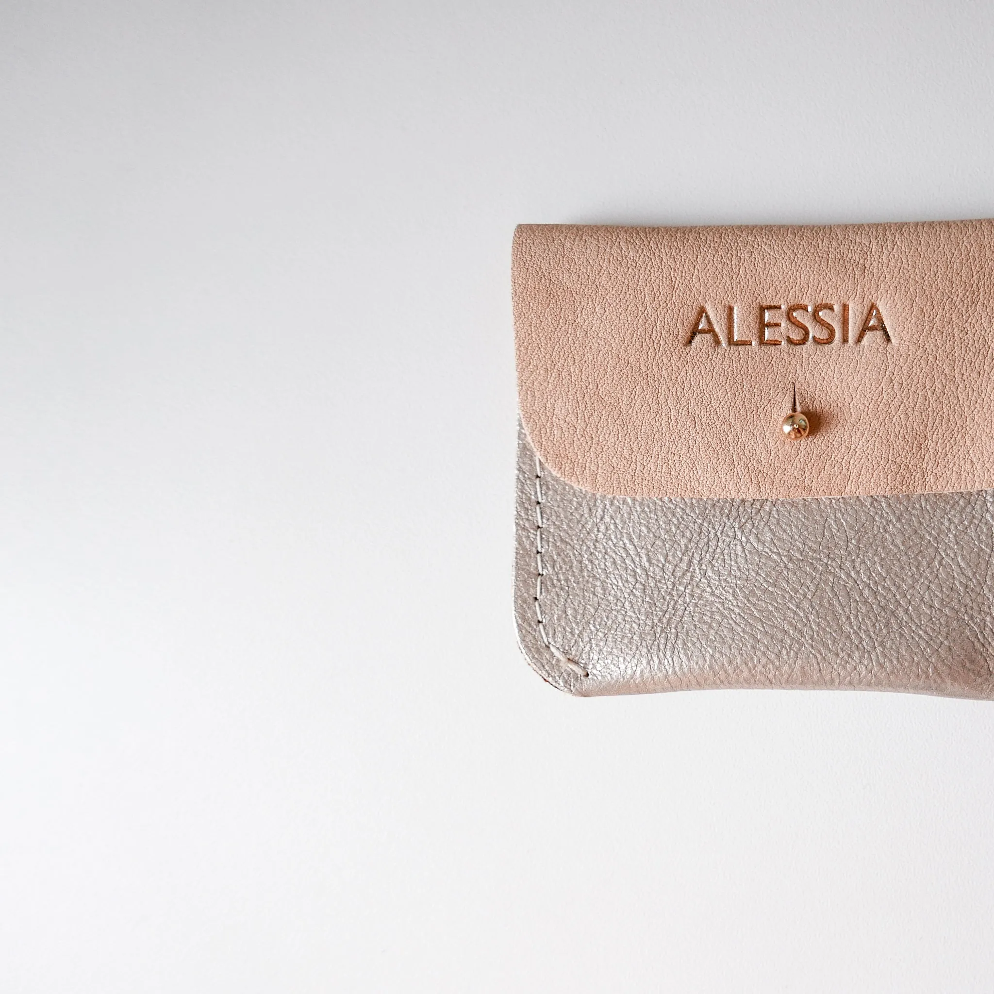 PLATINUM   NATURAL COIN/CARD PURSE