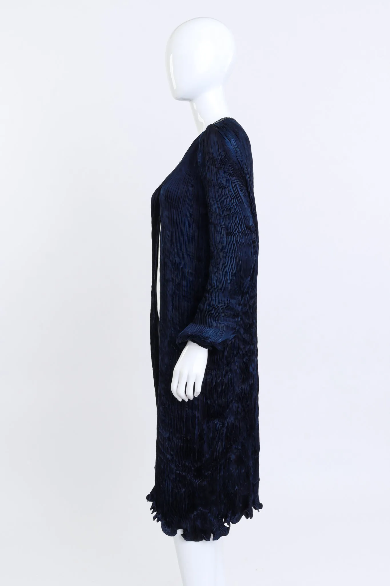 Pleated Silk Duster