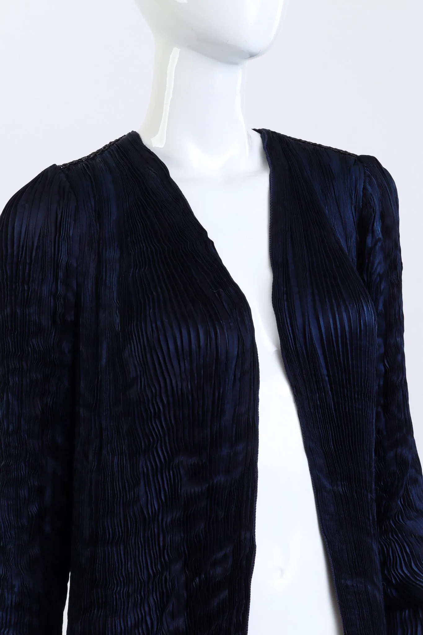 Pleated Silk Duster