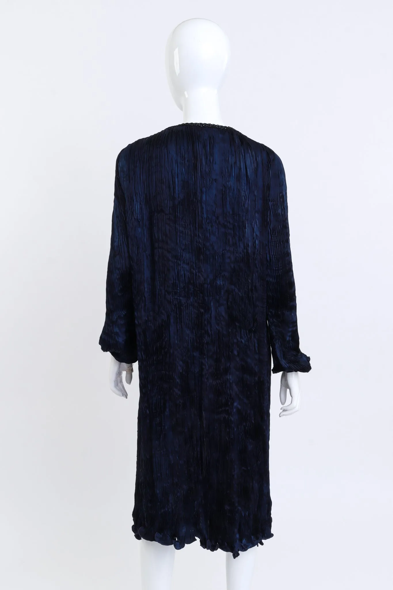 Pleated Silk Duster