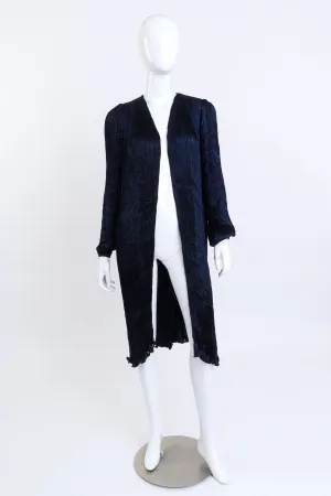 Pleated Silk Duster