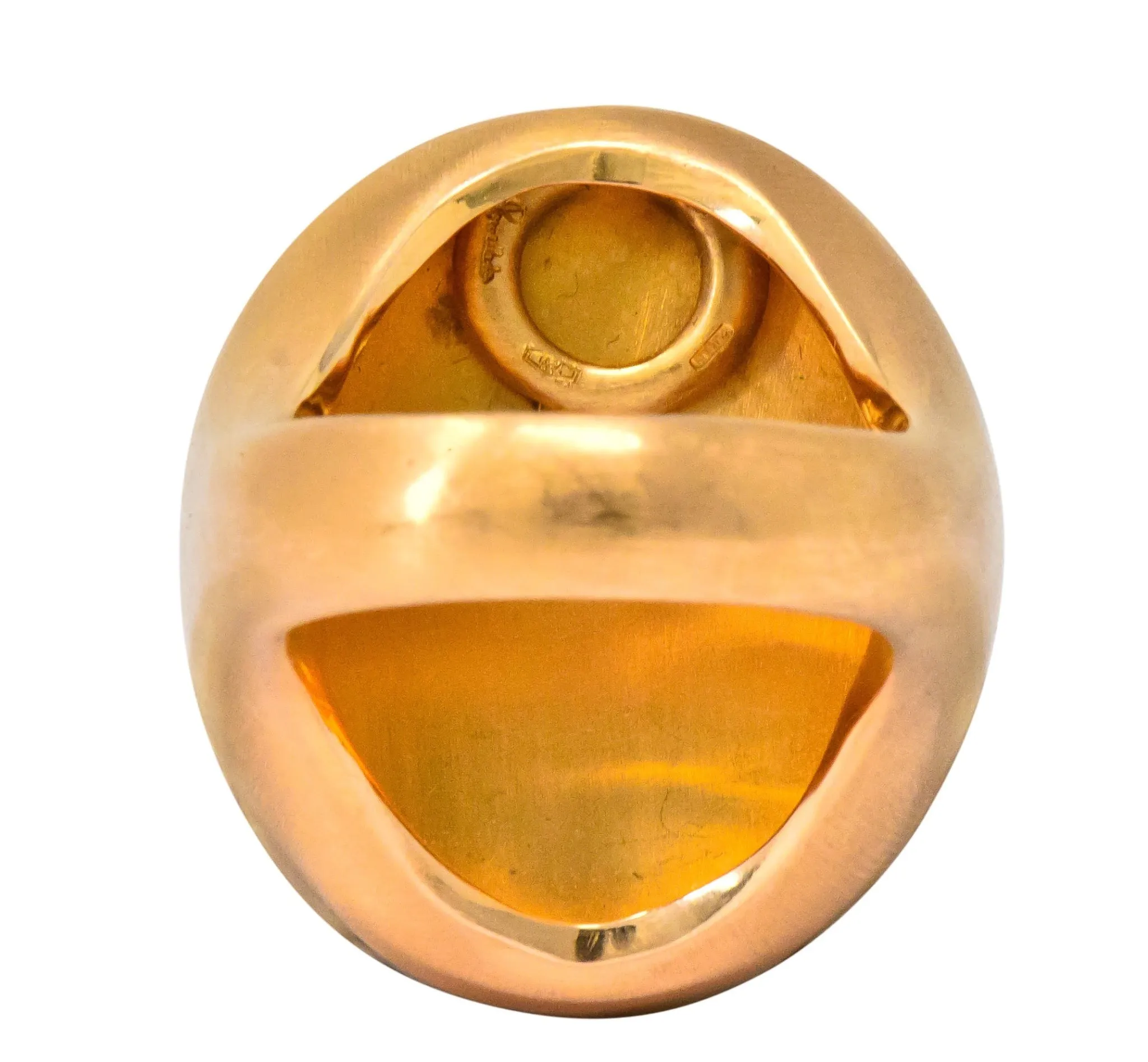 Pomellato Eva Rose Shell 18 Karat Rose Gold Snake Cameo Unisex Ring
