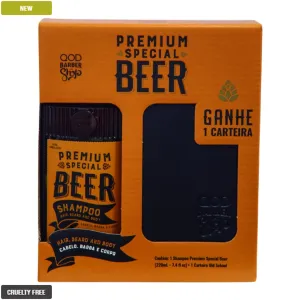 Premium Beer Shampoo 220ML   Wallet Barber Hair Care Men's Treatment - QOD
