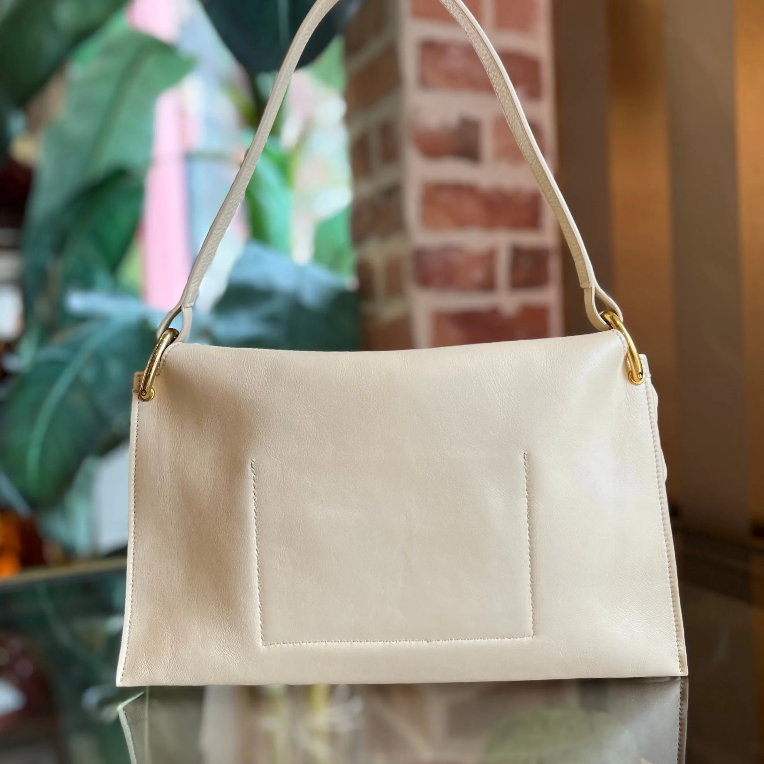 PROENZA SCHOULER Braid Bag Cream Leather Shoulder Bag
