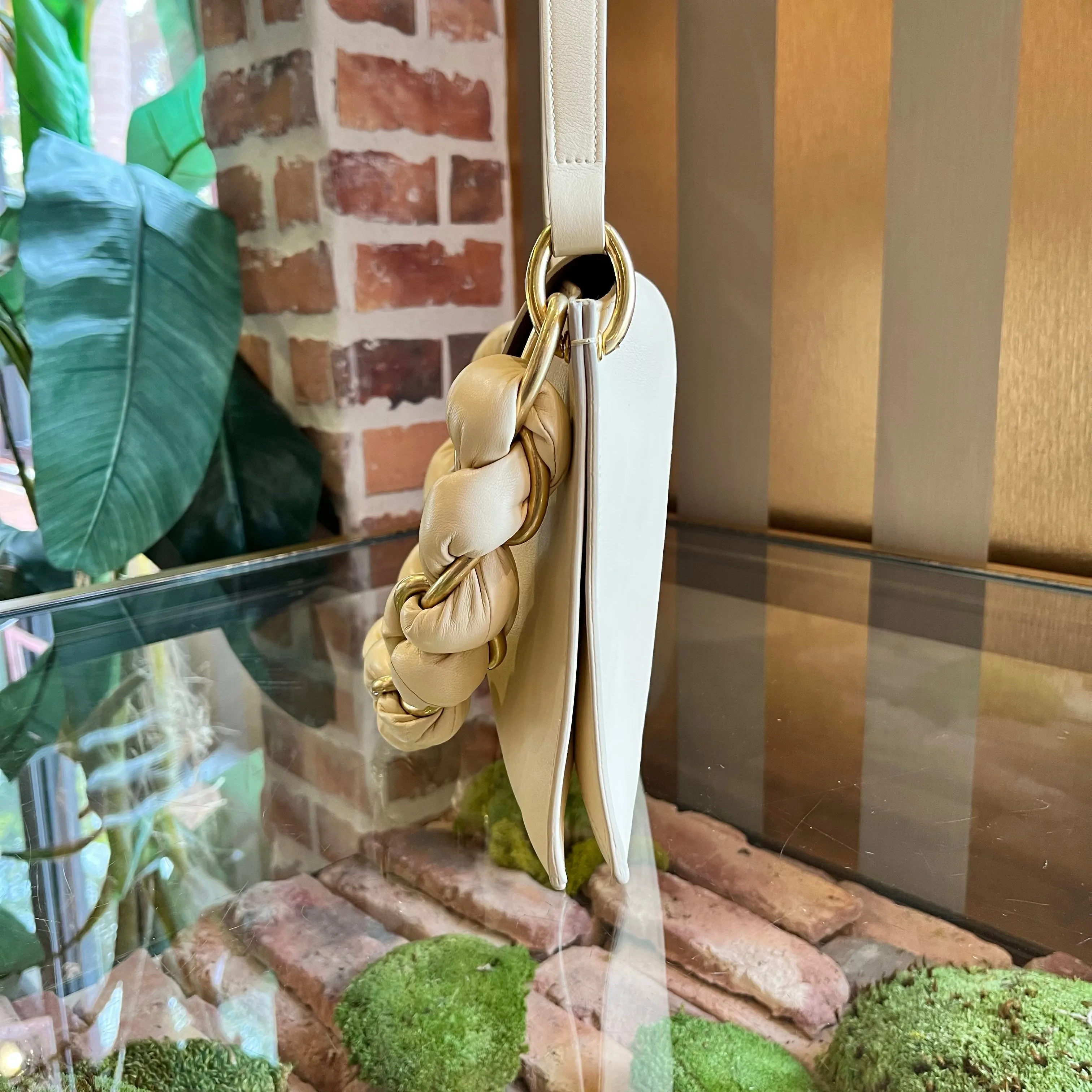 PROENZA SCHOULER Braid Bag Cream Leather Shoulder Bag