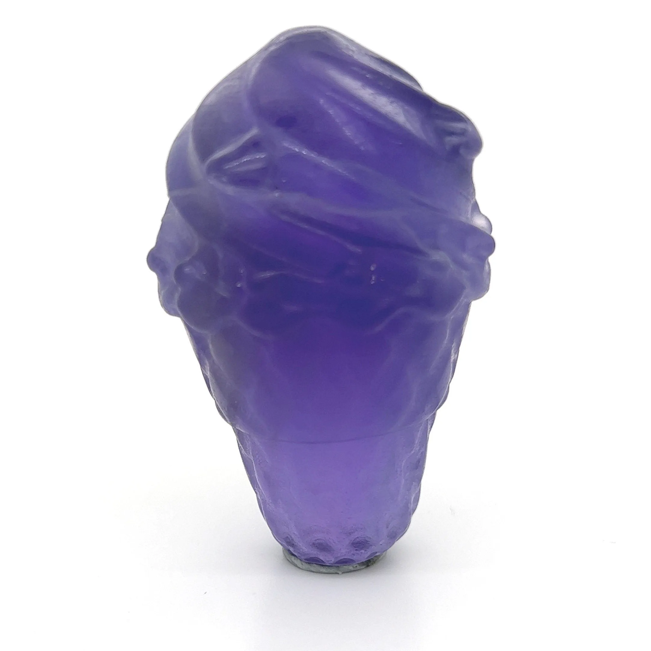 Purple Fluorite Ice Cream Cone Crystal Carving