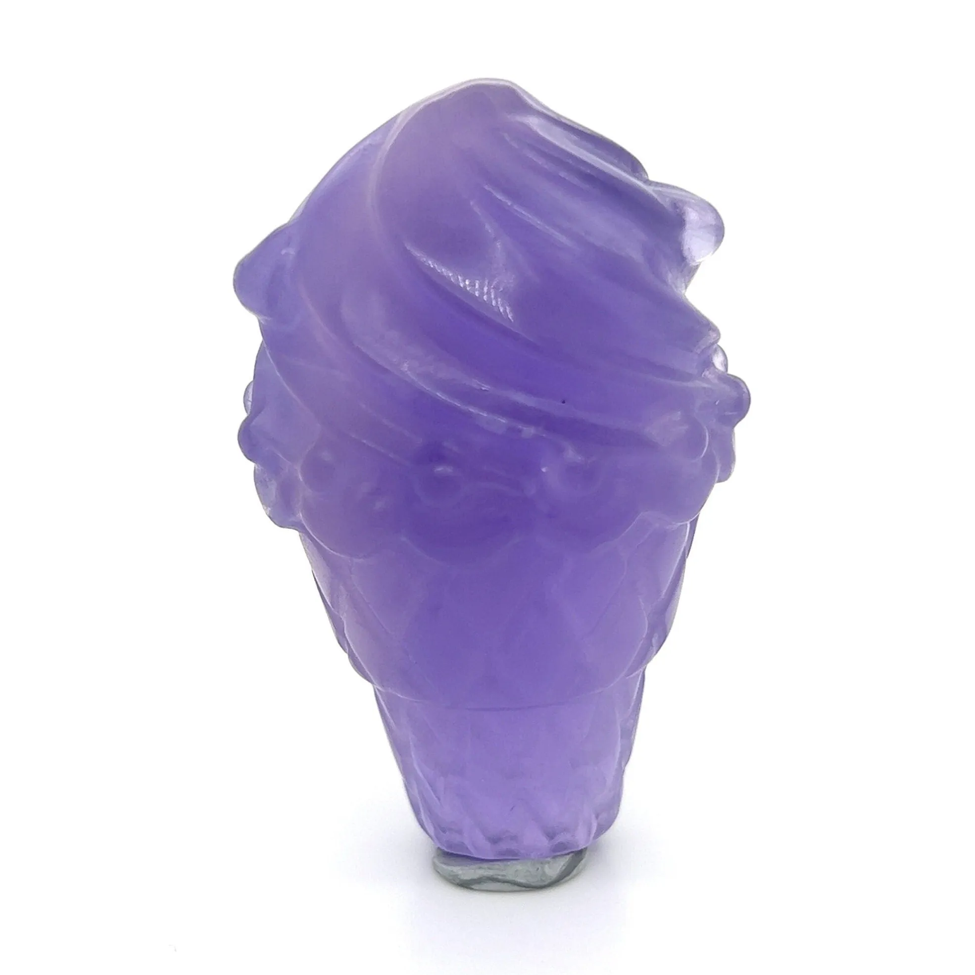Purple Fluorite Ice Cream Cone Crystal Carving