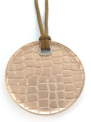 "Crocodile" & Diamond Medallion Necklace