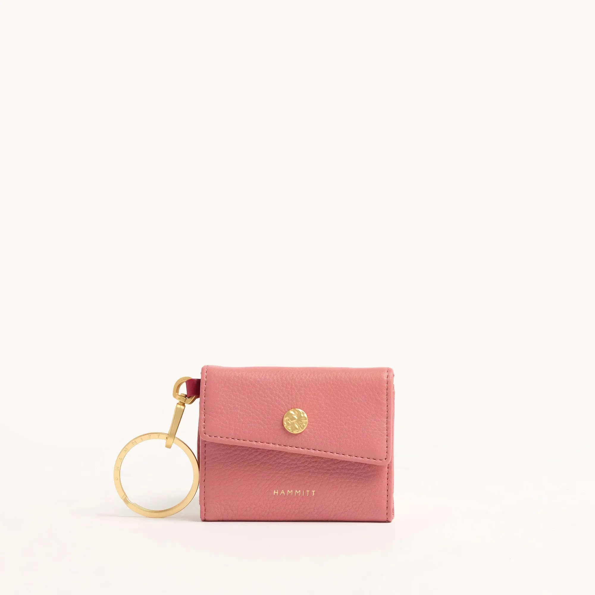 Royce Key Wallet Curtain Call Pink/Brushed Gold Hammered