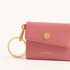 Royce Key Wallet Curtain Call Pink/Brushed Gold Hammered