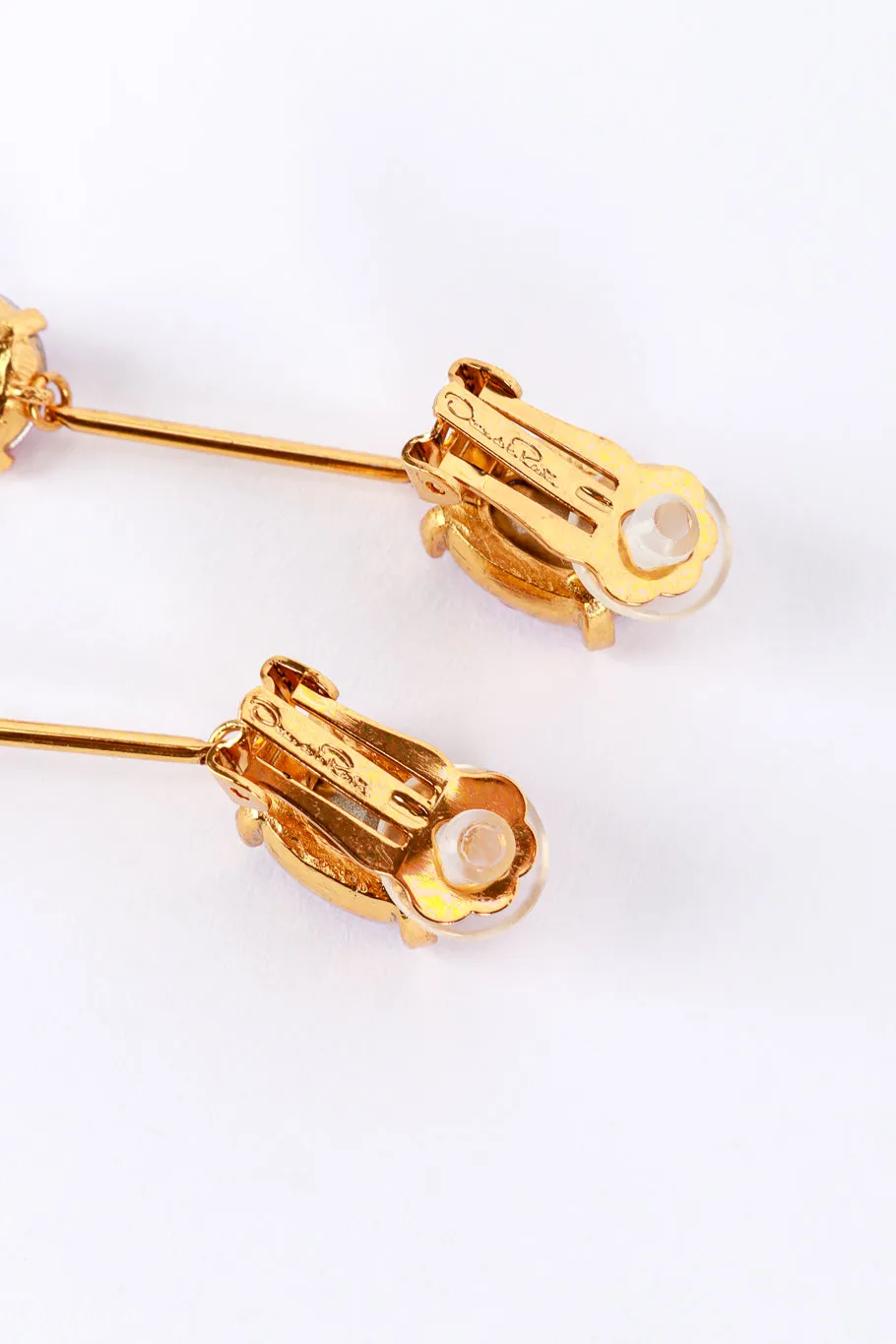 Ruby Shoulder Duster Bar Link Earrings