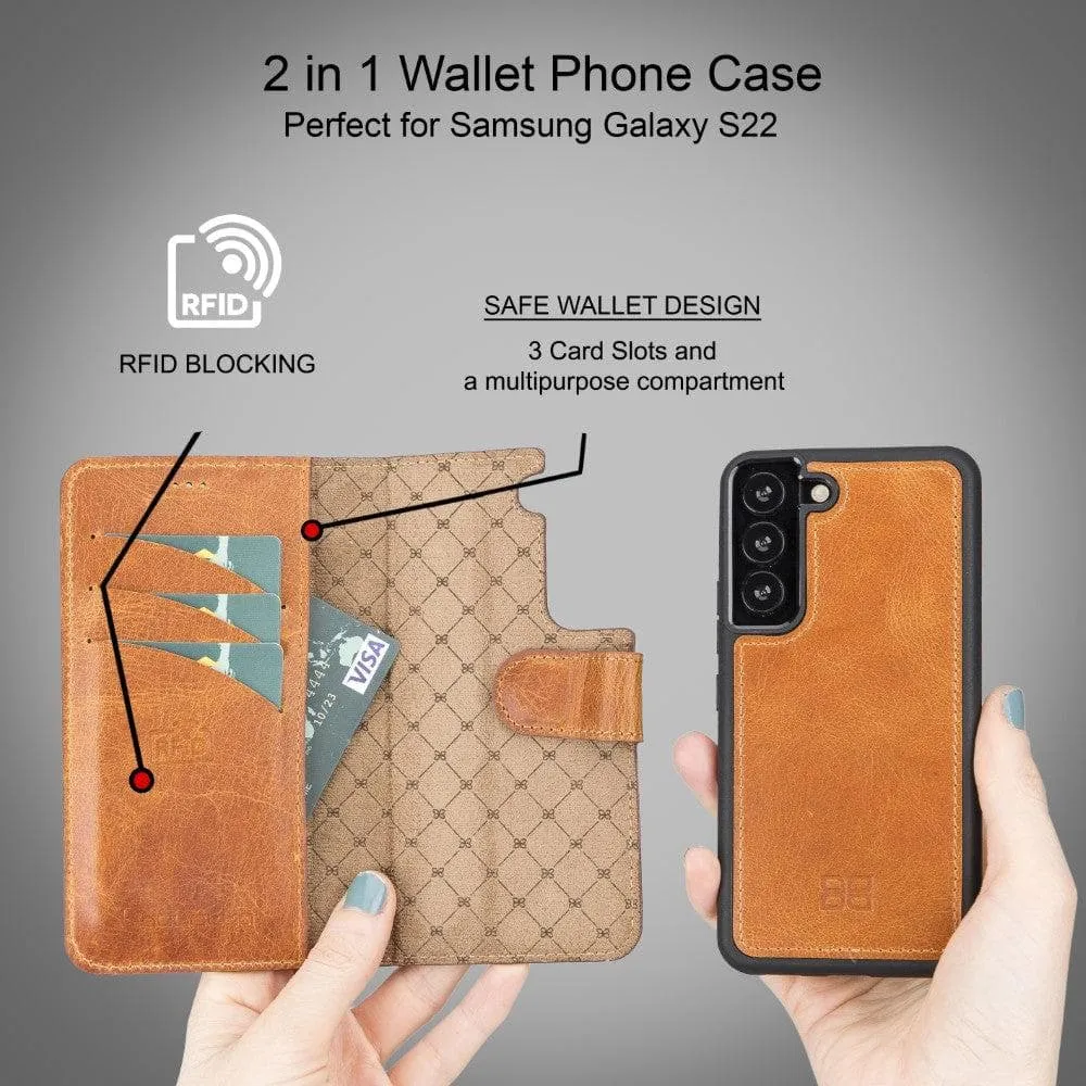 Samsung Galaxy S22 Series Leather Detachable Wallet Case - MW