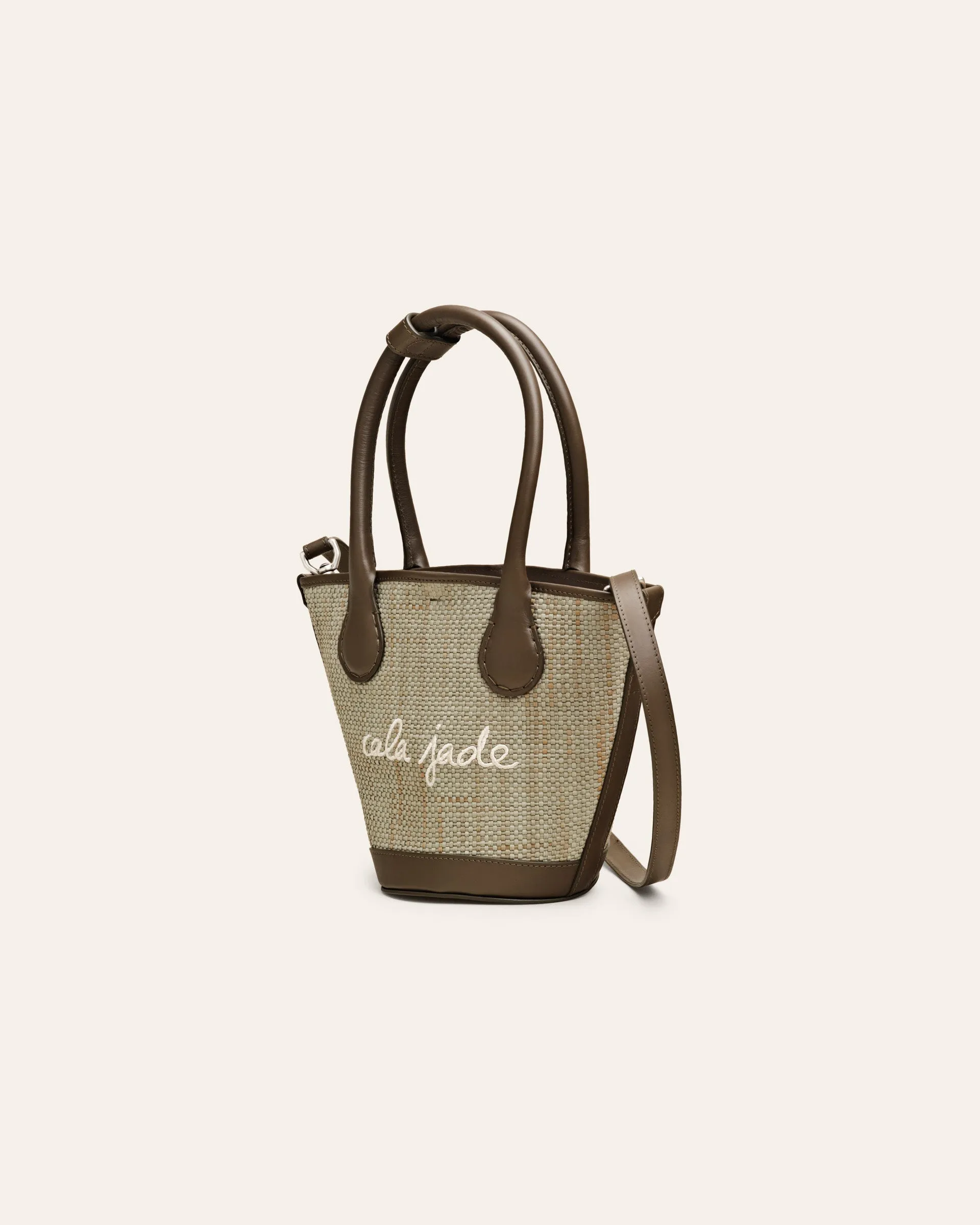 SANDHI Mini Sage Raffia Shoulder bag