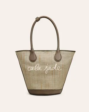 SANDHI Sage Raffia Tote bag