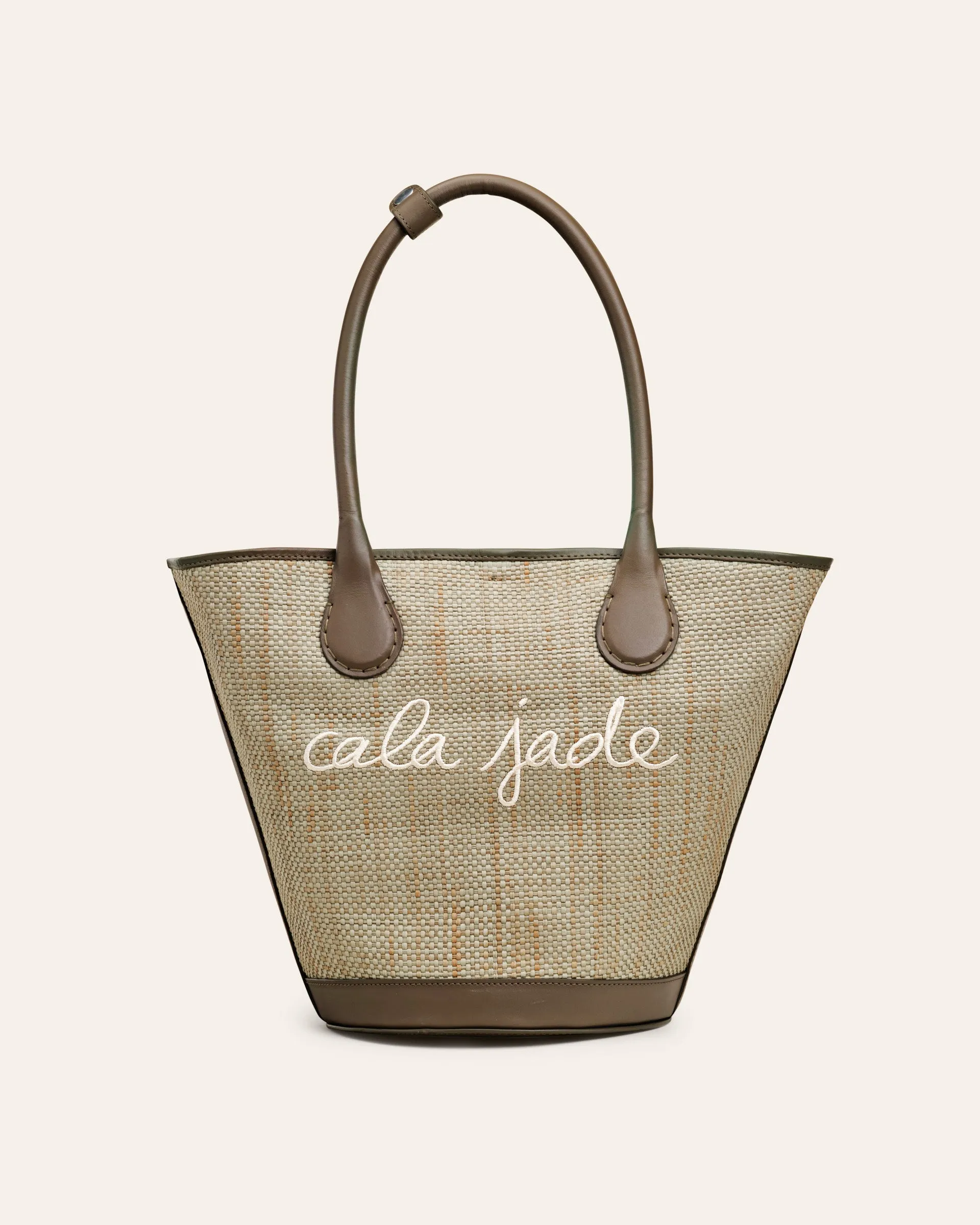 SANDHI Sage Raffia Tote bag