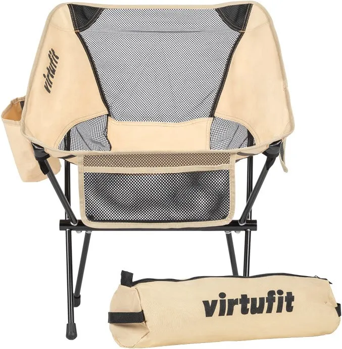 Scaun de camping/plaja  VirtuFit Compact -  Bej