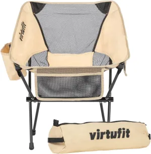 Scaun de camping/plaja  VirtuFit Compact -  Bej