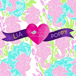 Sea Horse Lia Poppy Vinyl Sheet LPY-104