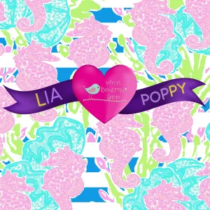 Sea Horse Lia Poppy Vinyl Sheet LPY-99
