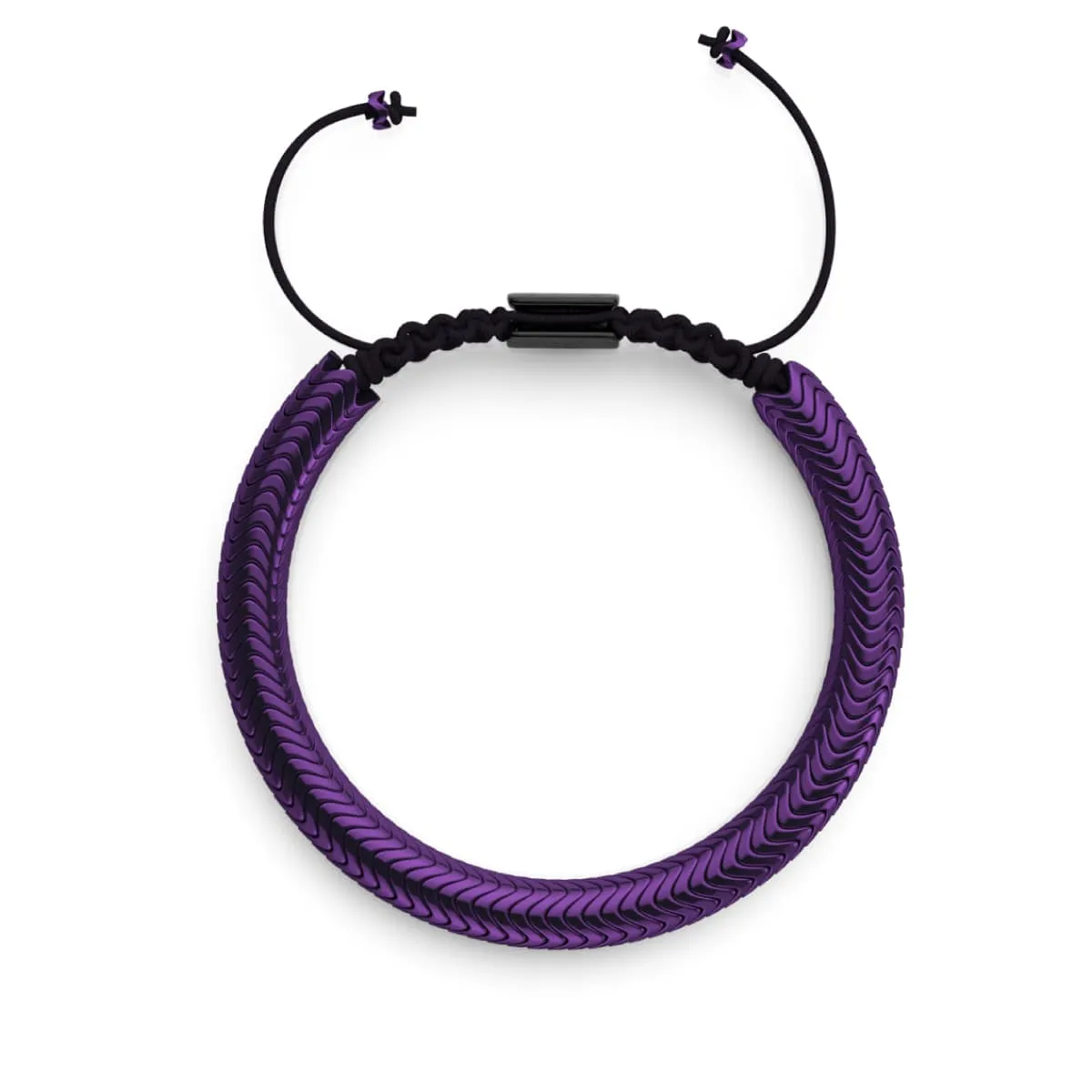 Serpentine | Heliotrope Hematite x Gunmetal | Double Wave Bracelet