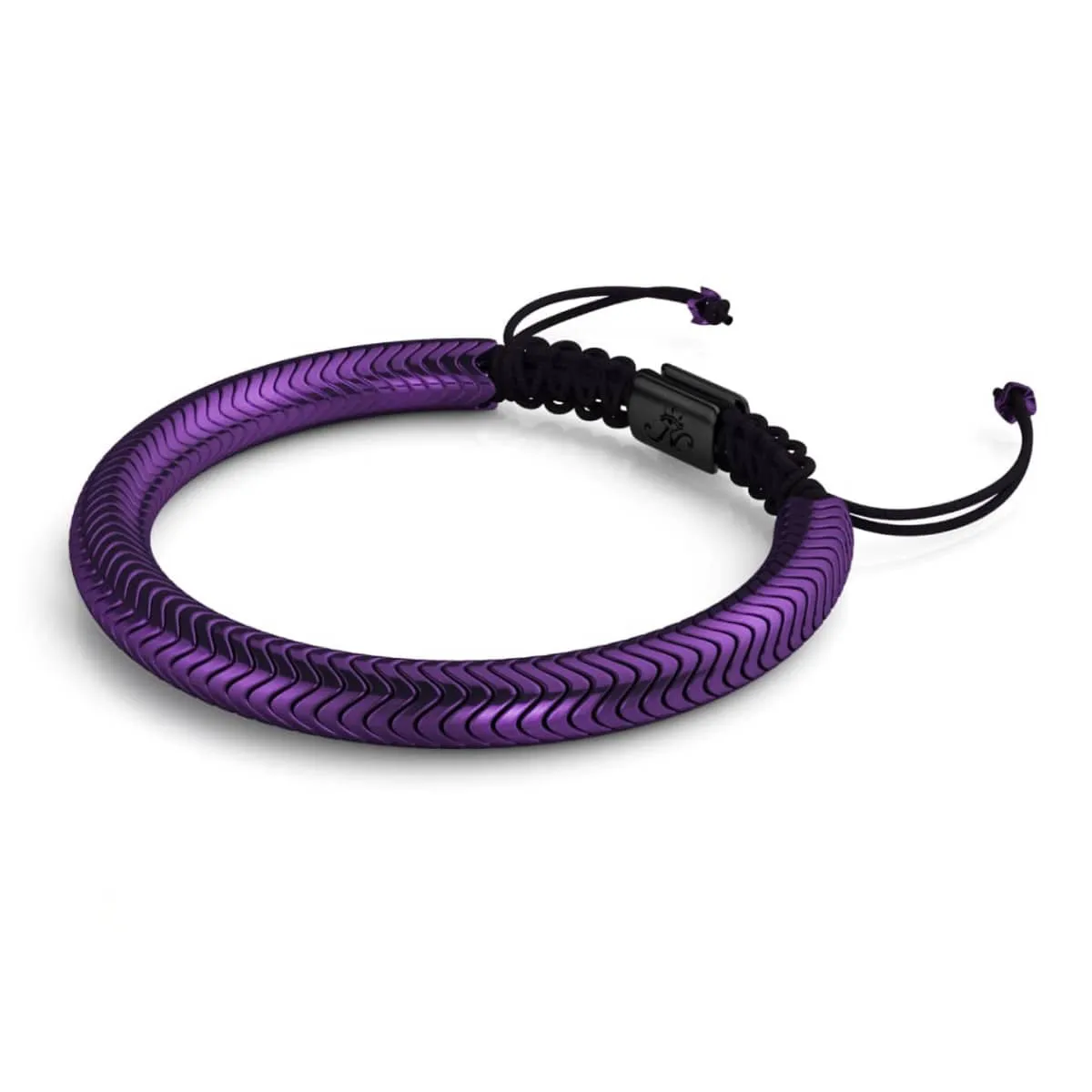 Serpentine | Heliotrope Hematite x Gunmetal | Double Wave Bracelet