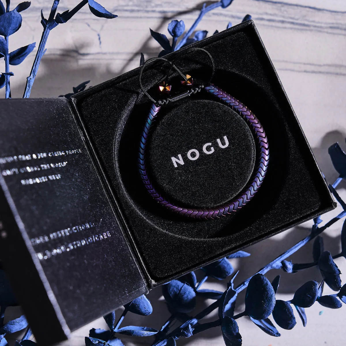 Serpentine | Heliotrope Hematite x Gunmetal | Double Wave Bracelet