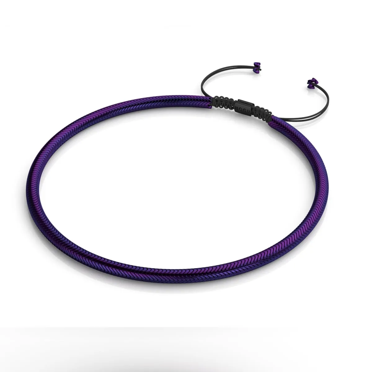 Serpentine | Heliotrope Hematite x Gunmetal | Double Wave Necklace
