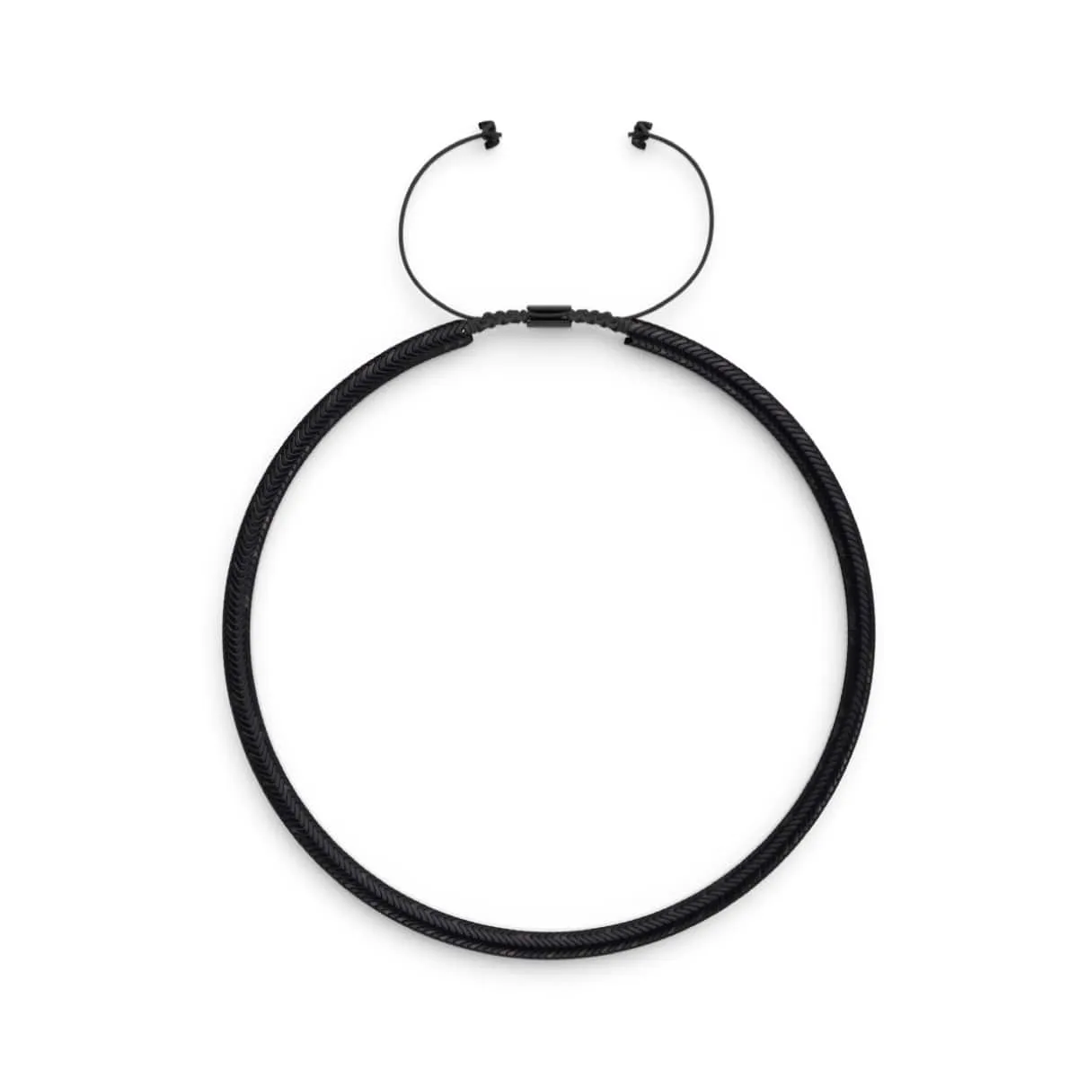 Serpentine | Onyx Hematite x Gunmetal | Double Wave Necklace