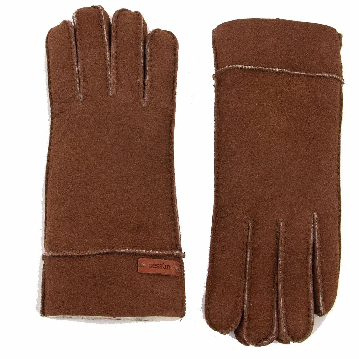 Sessun Page Shearling Glove Chestnut